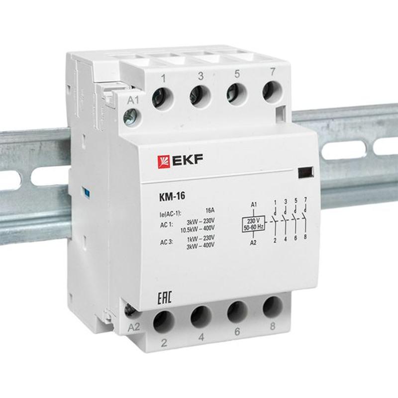 Контактор модульный КМ 16А 4NО (3 мод.) EKF PROxima | km-3-16-40 | EKF — миниатюра 5