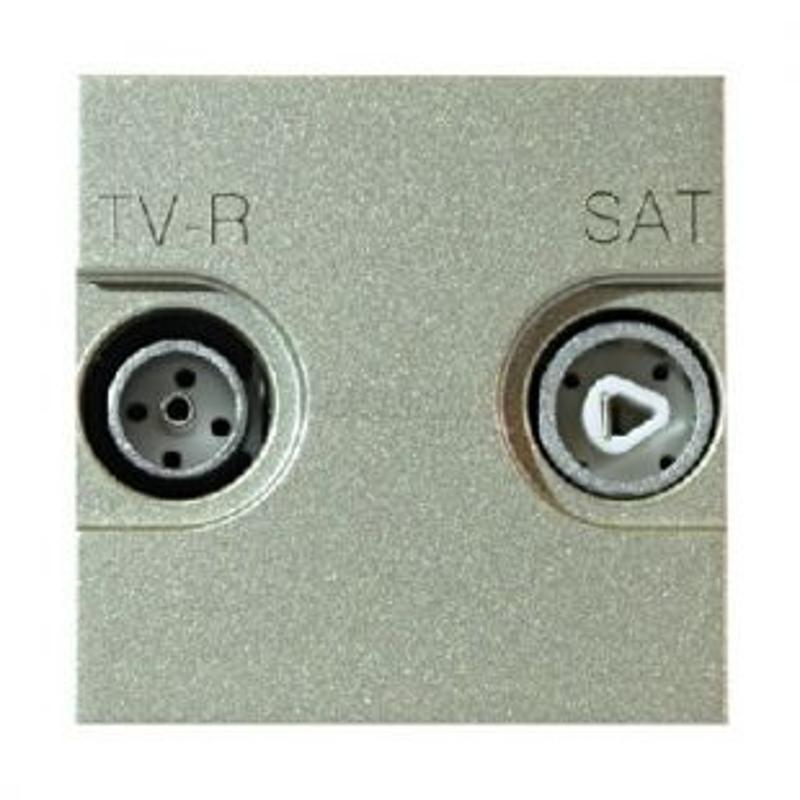 ABB Zenit Шампань Розетка TV-FM-SAT единственная, (2мод) | N2251.3 CV  | 2CLA225130N1901 | ABB — ABB