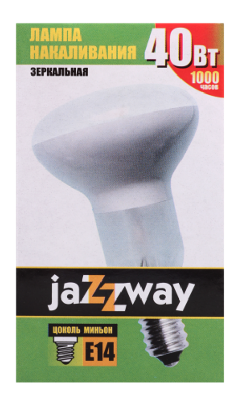 Лампа накаливания зеркальная 40Вт E14 220В R50 frost | 3321413 | Jazzway — миниатюра 2