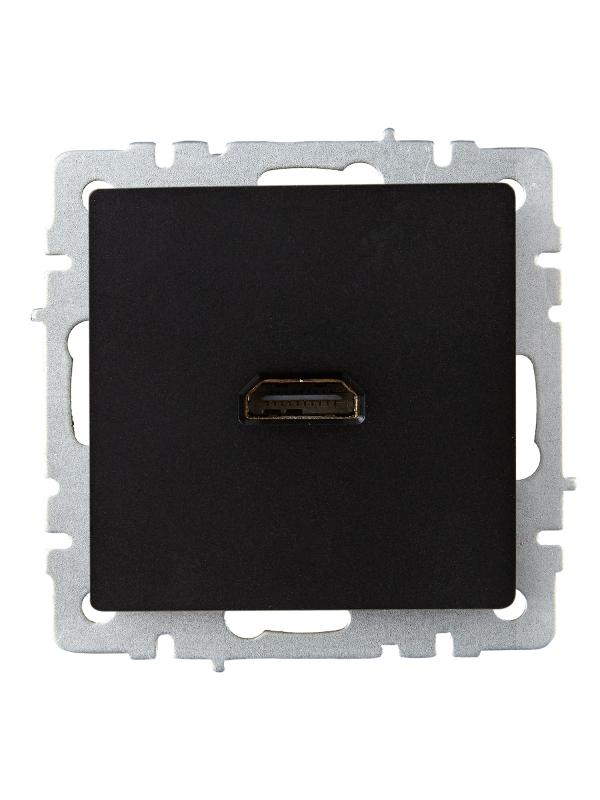 BRITE Розетка HDMI РHDMI-0-БрЧ черный  | BR-H10-K02 | IEK — миниатюра 2