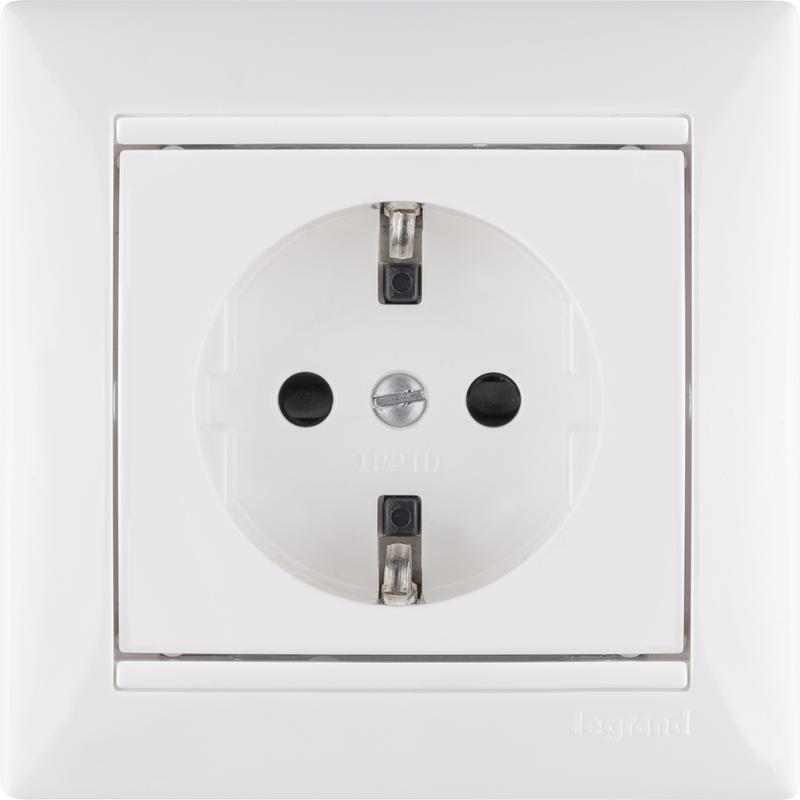 Valena DIY Белый Розетка 1-ая с/з с защитными шторками — миниатюра 4