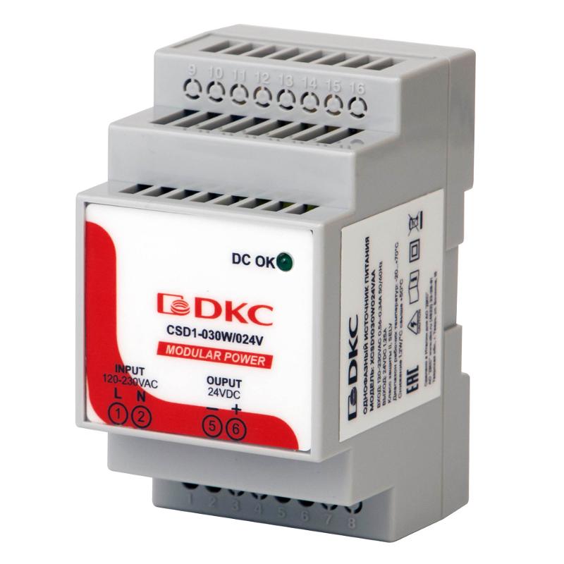 Источник питания "MODULAR POWER", однофазный, 30Вт, 4-2А, 12(5-15)В | XCSD1030W012VAA | DKC — DKC (ДКС)