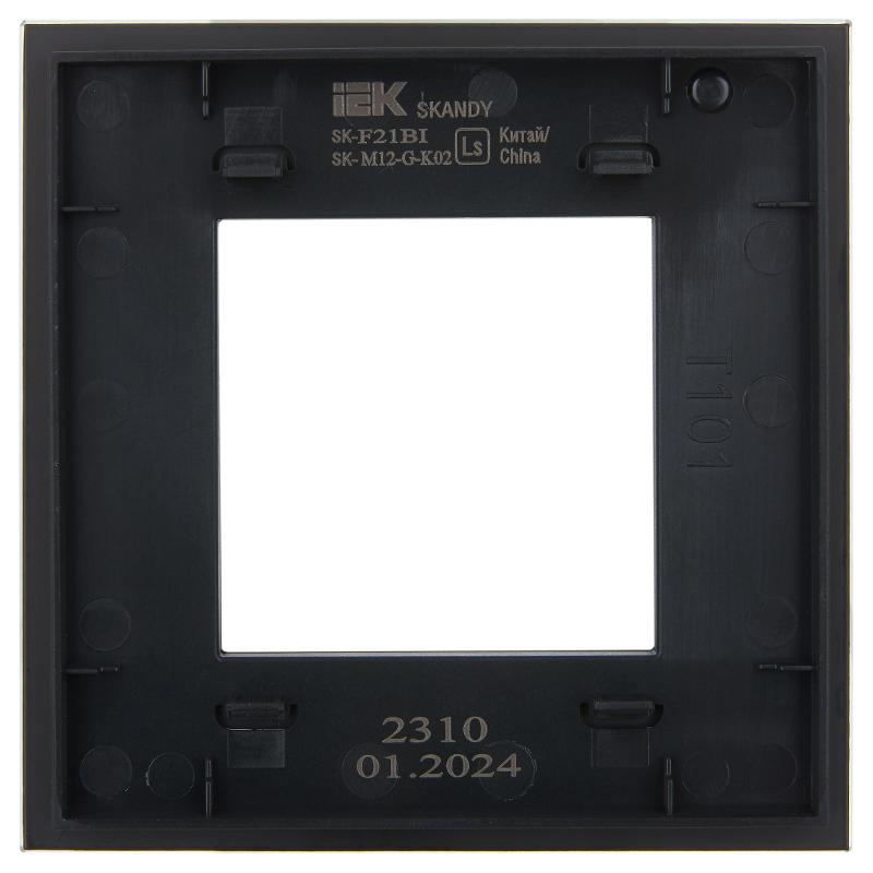 SKANDY Рамка 1-местная SK-F21Bl стекло черный  | SK-M12-G-K02 | IEK — миниатюра 3