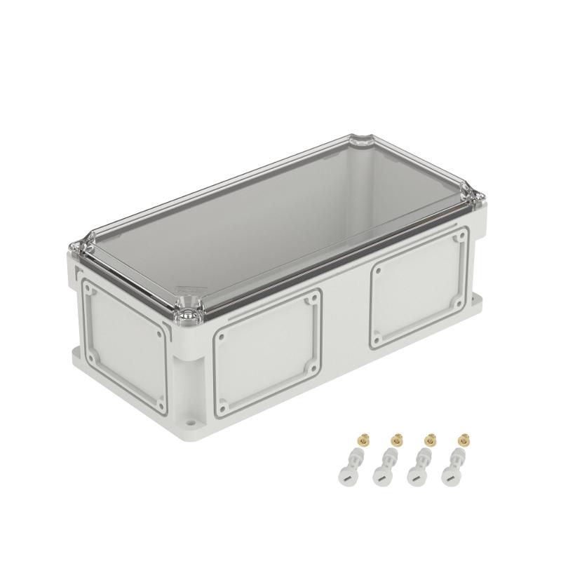Корпус пластиковый RAM box IP67 400х200х146 мм (высота крышки 21) стенка с выбивными фланцами прозрачная крышка | 542211 | DKC — DKC (ДКС)