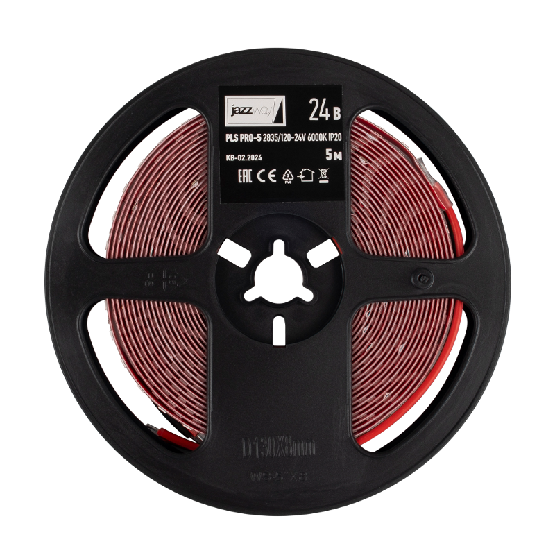 Лента светодиодная  PLS PRO-5 2835/120-24V 6000K 10W/m IP20-5m  | .5055803 | Jazzway — Jazzway