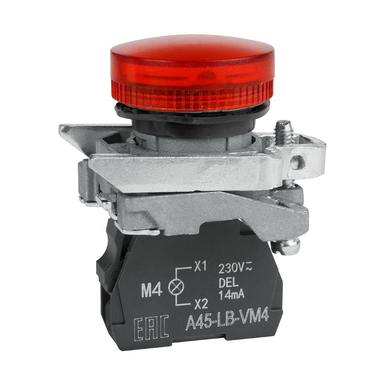 Сигнальная лампа OptiSignal D22 C4-L-M4 красная металл 230-240VAC XB4BVM4 — фото 1 | Sento