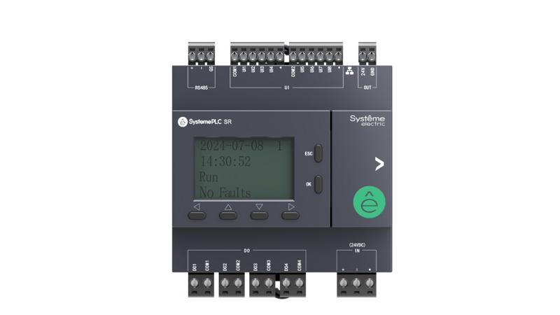 Интеллектуальное реле SR2, 24 VDC, дисплей, 8 UI (AI, DI), 4 DO (2 реле, 2 транз.), 1xRS485, 1xRJ45 | ZR2PA11BD | SE — Systeme Electric