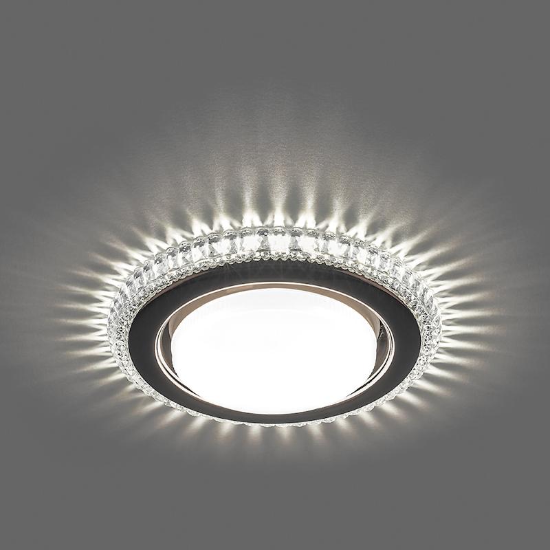 Светильник встраиваемый с белой LED подсветкой CD4036 потолочный GX53 без лампы, прозрачный, хром | 40503 | Feron — миниатюра 2