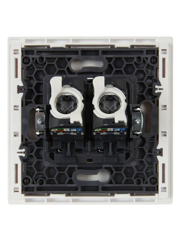 FORTE&PIANO Розетка комп. 2-ая RJ45 кат.5E FP233 белый | FP-K20-1-K01 | IEK — миниатюра 3