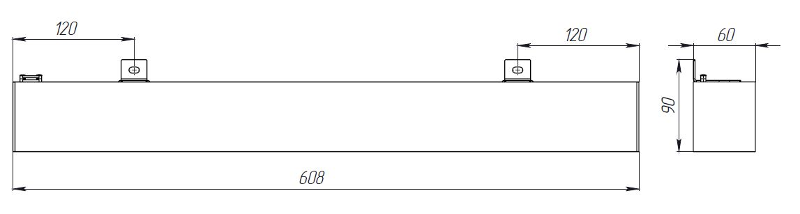 Cветильник cветодиодный ДСО/ДПО PROFILE 60L P LED 1200 WH 4000K | 1248004070 | Световые Технологии — миниатюра 3