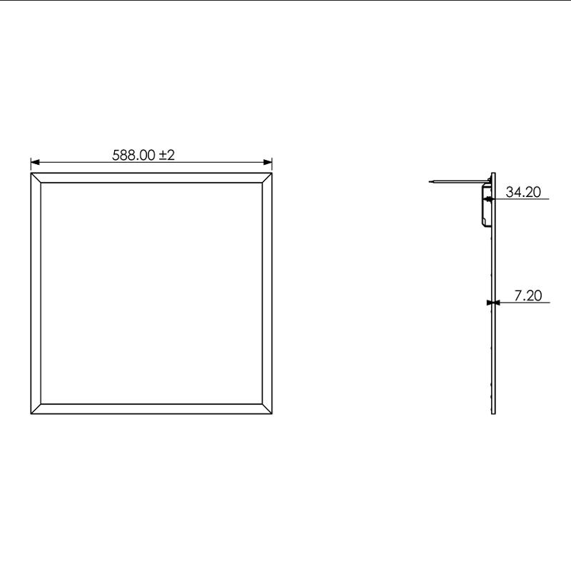 Светильник светодиодный ультратонкий SPL-540-W-40K-040 588x588x8 Грильято 40Вт 3420Лм 4000К БЕЛ б/дрвр | Б0048920 | ЭРА — миниатюра 3