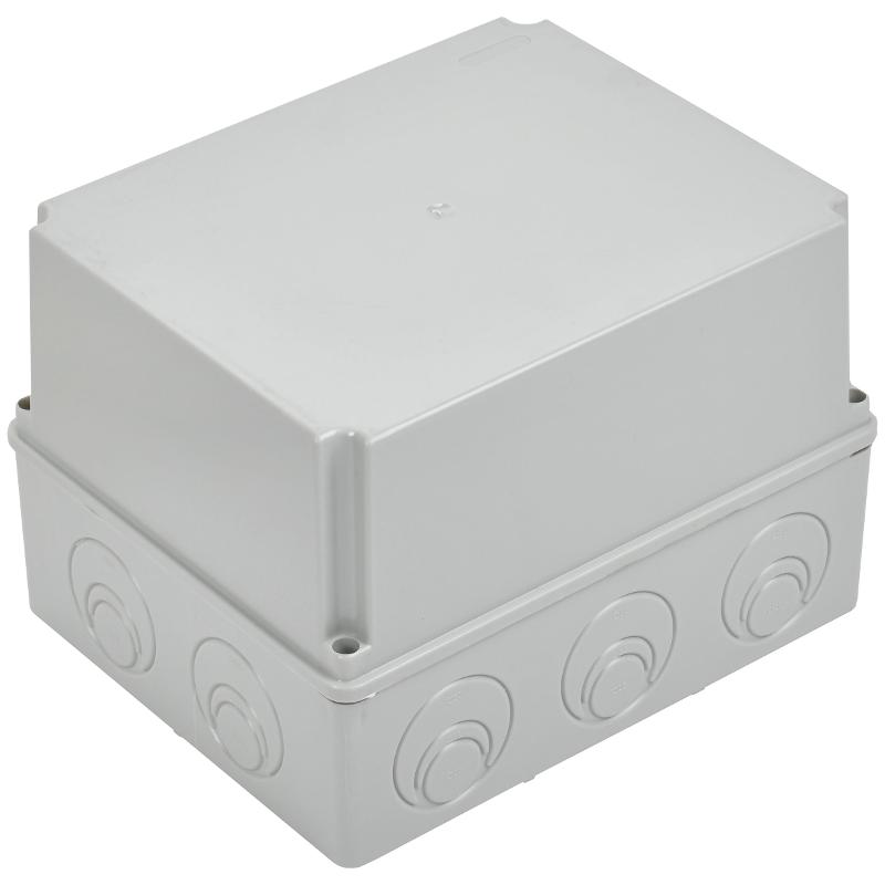 Коробка распределительная КМ41274 для о/п 240х195х165 мм IP55 (RAL7035, кабельные вводы 5 шт) | UKO10-240-195-165-K41-55 | IEK — миниатюра 4