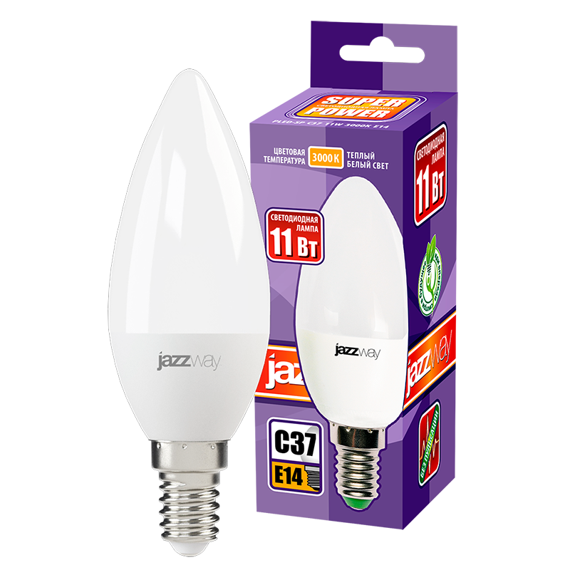 Лампа светодиодная PLED- SP C37 11w E14 3000K 230/50 | .5019157 | Jazzway — миниатюра 3