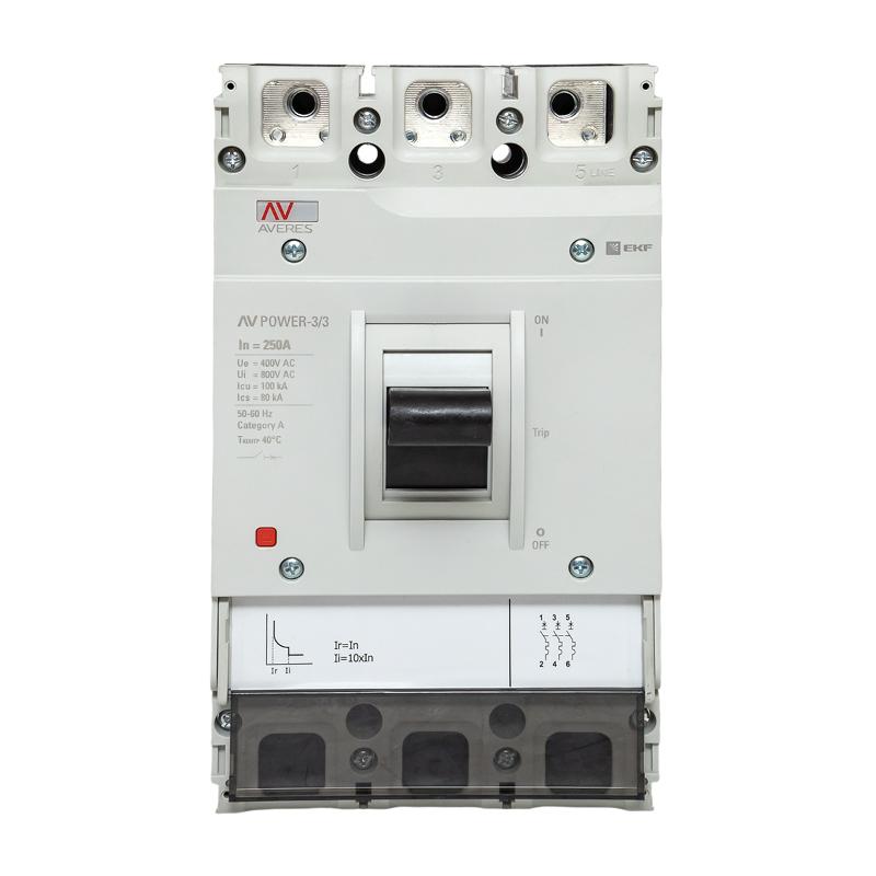 Выключатель автоматический AV POWER-3/3 250А 100kA TR AVERES | mccb-33-250H-TR-av | EKF — миниатюра 5
