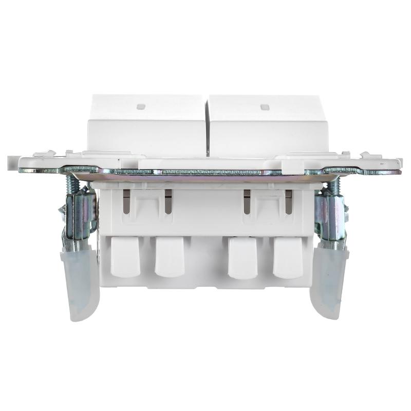 SKANDY Выключатель 2-клавишный проходной с индикацией 10А SK-V10W арктический белый | SK-V22-1-10-K01 | IEK — миниатюра 4