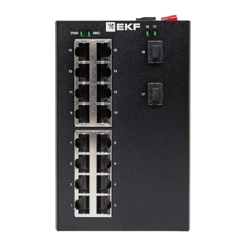 Промышленный неуправляемый коммутатор U-2GX/SFP-16GT, 2 порта 1000Base-X SFP, 16 портов 10/100/1000Base-T(X) RJ45, монтаж на динрейку TSX |TSX-U-2GX/S — миниатюра 6