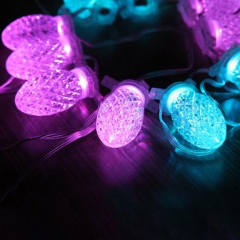 Ггирлянда " шишки в яичной упаковке" 10 RGB диодов ,   CL56   длина 4 м, шнур 2м, IP20 | 26821 | FERON — Feron