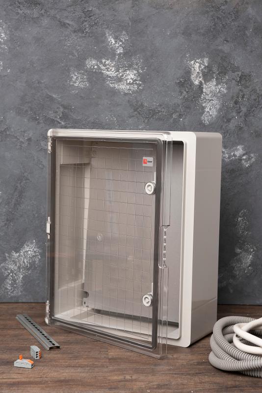 Щит пластиковый с монтажной платой прозрачная дверь (ВхШхГ) 500х400х180мм IP65 PROxima | PBT65MP006 | EKF — миниатюра 8