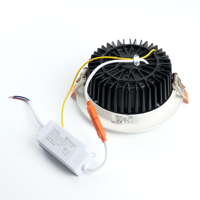 Светильник светодиодный встраиваемый AL251, 20W, 1800Lm, 4000K, 90 градусов, белый | 32610 | FERON — миниатюра 4
