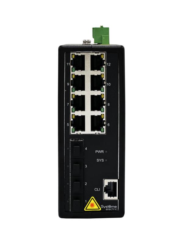 Управляемый промышленный коммутатор Ethernet L2+, 8x10/100/1000BaseT, 4x1000BaseX SFP | NSETM212T08X04B | SE — миниатюра 3