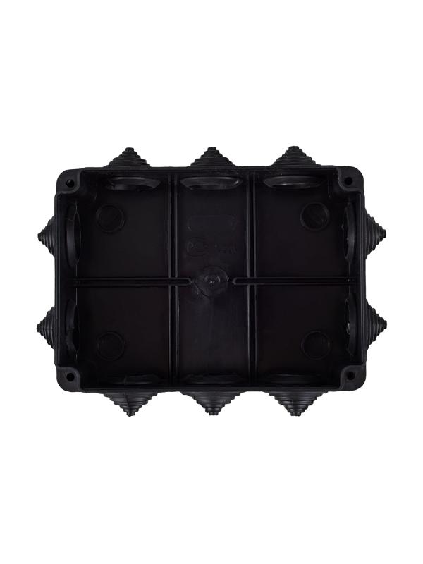 Коробка расп. КМ41241 150х110х70мм IP44 10 вв. черная | UKO11-150-110-070-K02-44 | IEK — миниатюра 2