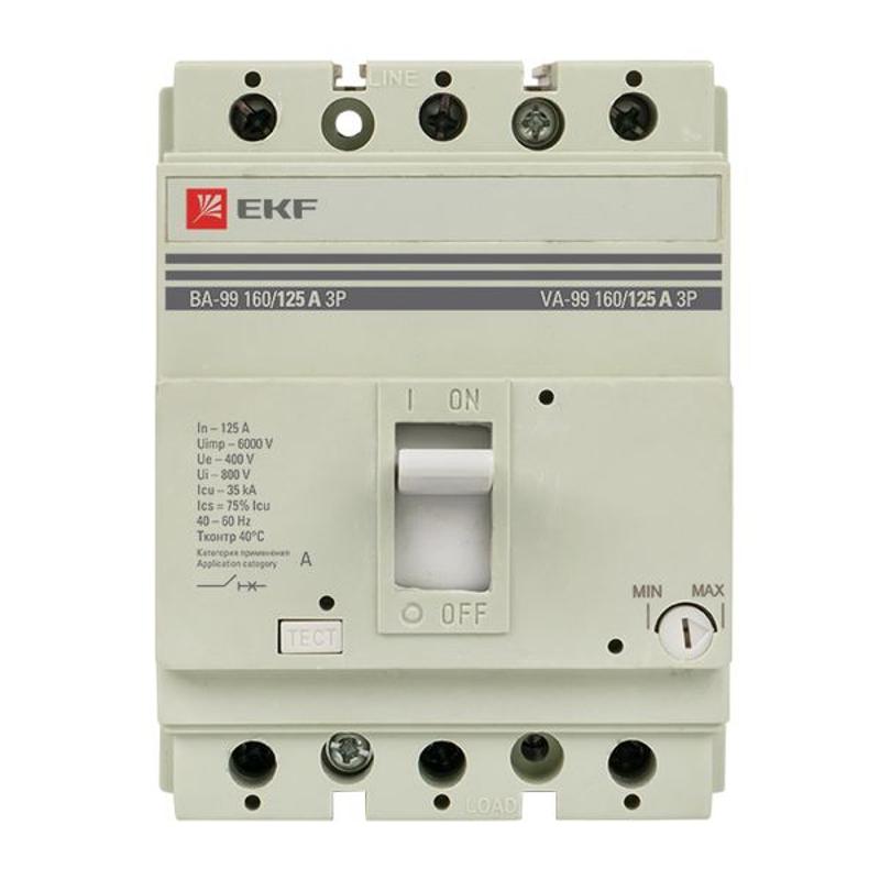 Выключатель автоматический ВА-99 160/125А 3P 35кА EKF PROxima | mccb99-160-125 | EKF — миниатюра 7