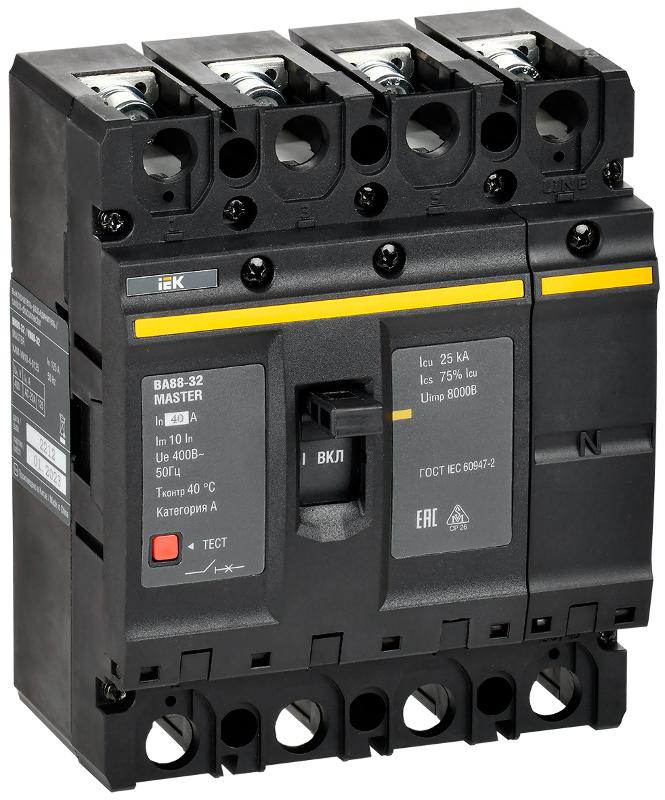 Выкл. авт. ВА88-32 4P 40А 25кА MASTER  | SVA10-4-0040-02 | ИЭК — IEK (ИЭК)