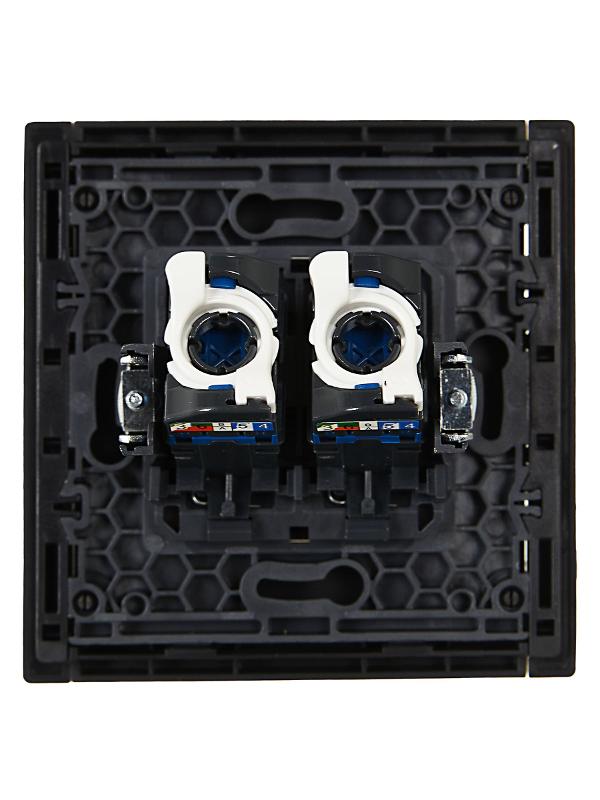 FORTE&PIANO Розетка комп. 2-ая RJ45 кат.6 FP134 черный | FP-K20-2-K02 | IEK — миниатюра 3