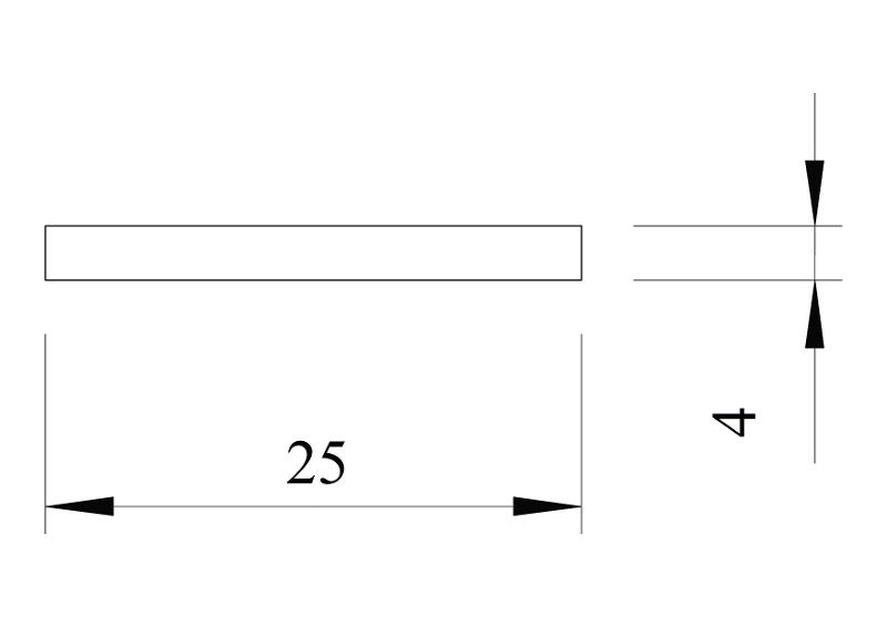 Проводник плоский (полоса) 25х4 мм, FT ( 5052 DIN 25X4 ) — миниатюра 2