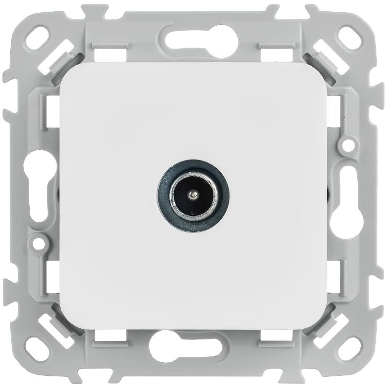 FLITE Розетка TV экран. проходная тип M РТВм-1-1-2-ФлБ белый | FI-A13-P-K01 | IEK — миниатюра 2