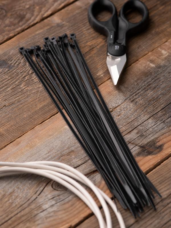 Хомут нейлоновый ЧЕРНЫЙ 3,6х250 (уп./100шт) EKF Simple | plc-cb-3.6x250 | EKF — миниатюра 4