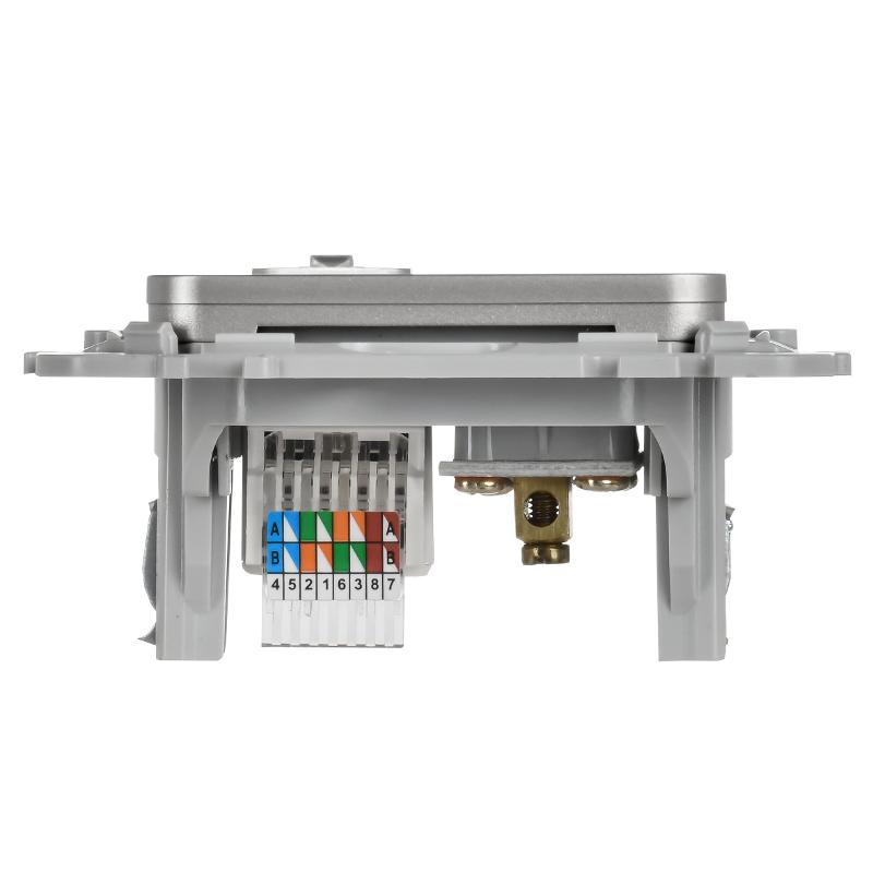 FLITE Розетка 2-ая RJ45/TV кат.5Е UTP РКТВ5е-2-0-ФлА алюминий | FI-AK22-1-K47 | IEK — миниатюра 4