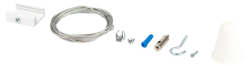 Комплект для подвесного монтажа STR-30-W-MK-3 для трехфазного шинопровода белый 3м | Б0049744 | ЭРА — миниатюра 1
