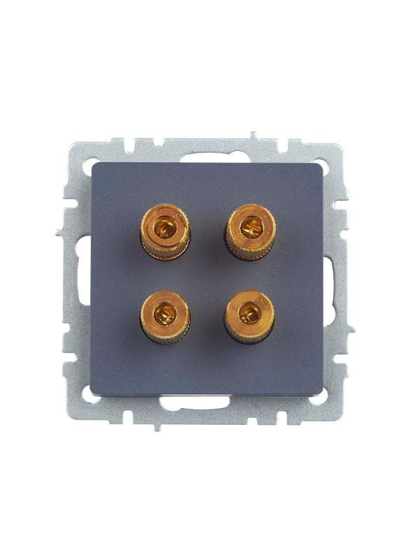 BRITE АудиоРозетка 4-местная РА10-БрМ маренго | BR-S40-K35 | IEK — миниатюра 8