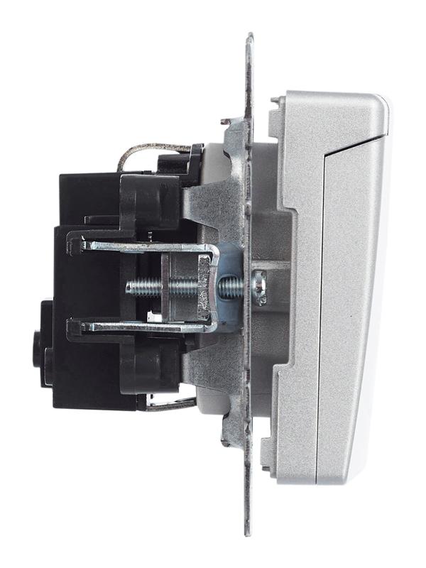 BRITE Розетка с заземлением со шторками с кр. 16А IP20 РСбш10-3-БрА алюминий | BR-R16-16-K47 | IEK — миниатюра 12
