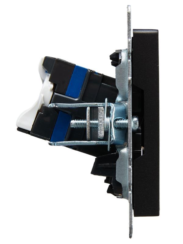 BRITE Розетка компьютерная 2-ая RJ45 кат.6 РК11-2-БрЧ черный | BR-K20-2-K02 | IEK — миниатюра 3