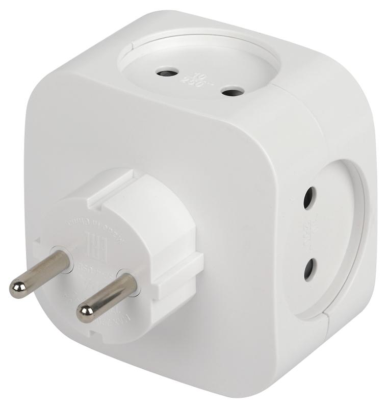 Разветвитель электрический ЭРА SP-4-USB-W на 4 розетки + 2xUSB 2400mA, без заземл 10А (белый)  | Б0049532 | ЭРА — миниатюра 5