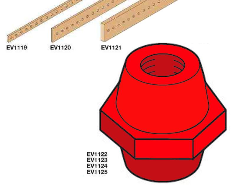 Изолятор для шин 20,25,50x5 м6x50 (25шт) | EV1124 | ABB — ABB