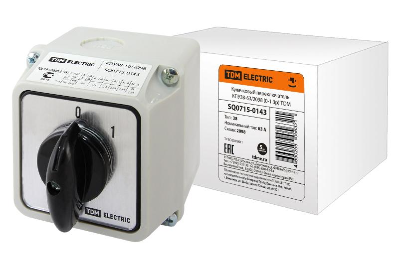 Кулачковый переключатель КПУ38-63/2098  | SQ0715-0143 | TDM — TDM ELECTRIC