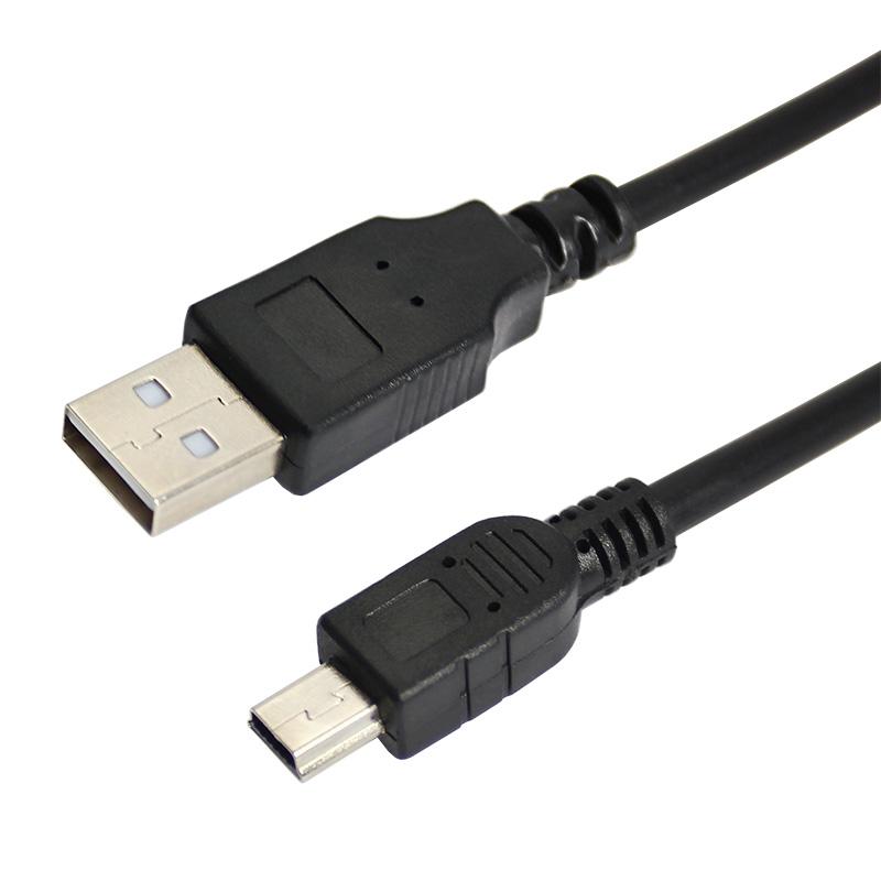 Кабель mini USB (male) штекер - USB-A (male) штекер, длина 0,2 метра, черный (PE пакет) | 18-1131-2 | REXANT — REXANT