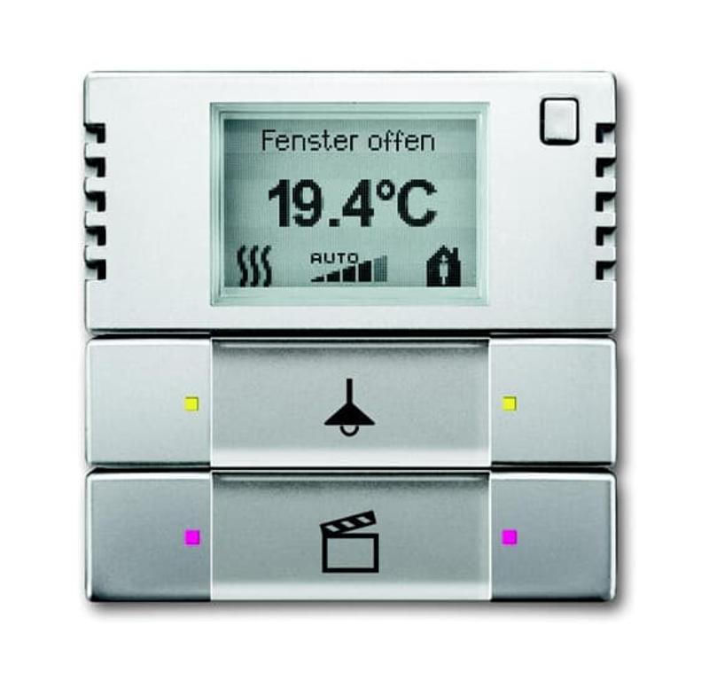 6128/28-866-500 Терморегулятор KNX с дисплеем и сенсором, 2/4-клавишный, нержавеющая сталь | 6134-0-0335 | 2CKA006134A0335 | ABB — ABB