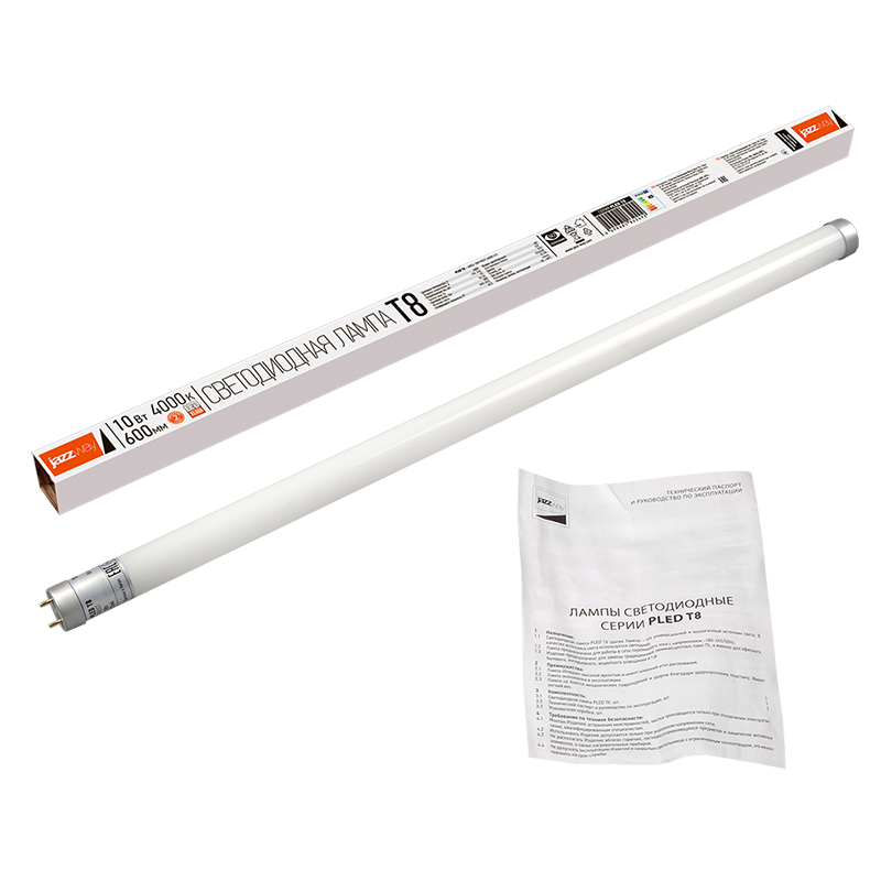 Лампа светодиодная LED 10Вт G13 220В 4000К PLED T8 - 600GL FROST трубчатая | 1032492 | Jazzway — миниатюра 8