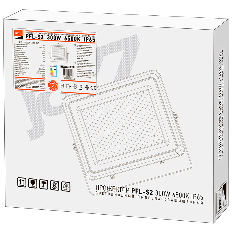 Прожектор светодиодный СДО PFL-S2-SMD 300Вт 6500К IP65 (с клапаном) | .5007963D | Jazzway — миниатюра 6