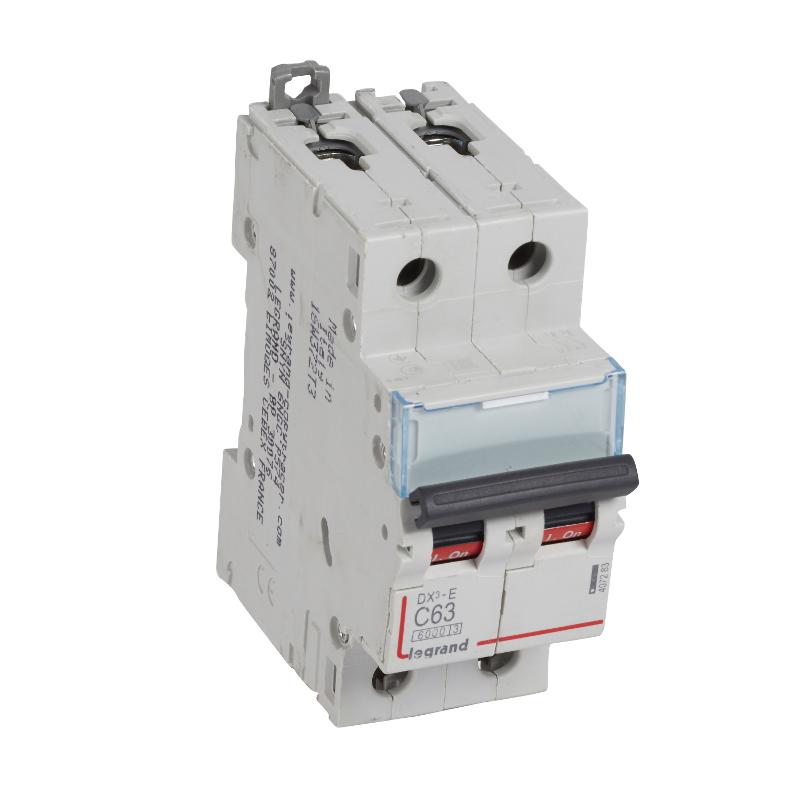 Выключатель автоматический двухполюсный DX3-E 6000 63А C 6кА | 407283 | Legrand — Legrand