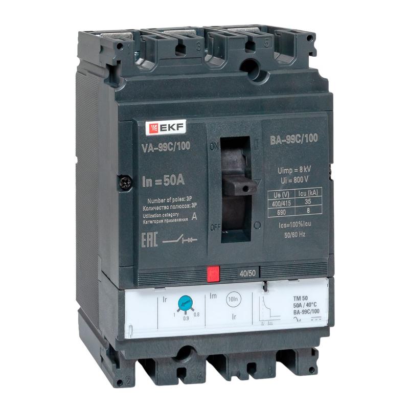 Выключатель автоматический ВА-99C (Compact NS) 100/50А 3P 36кА EKF PROxima | mccb99C-100-50 | EKF — EKF