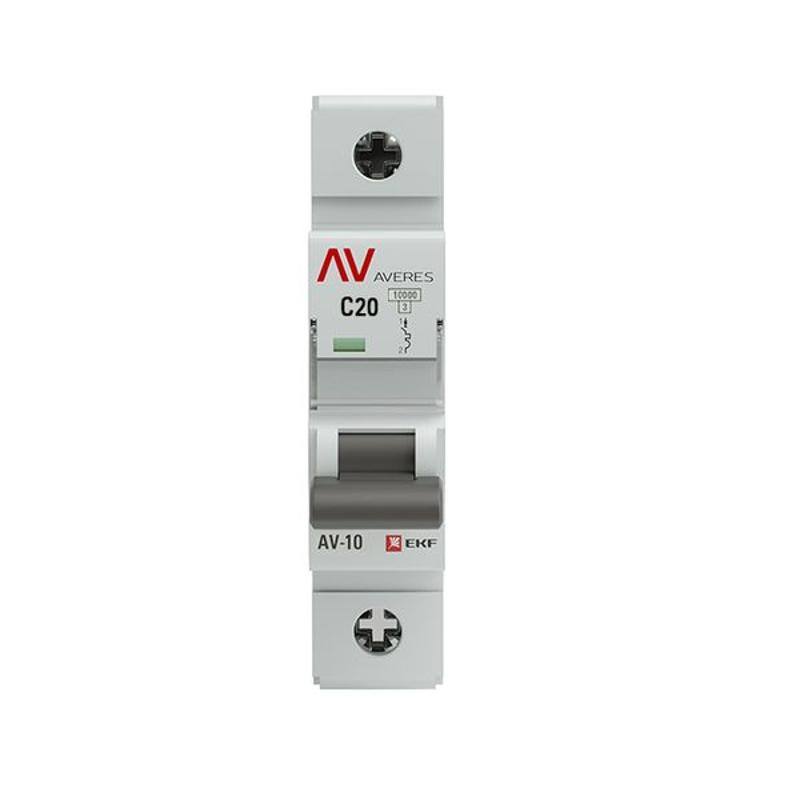 Выключатель автоматический однополюсный AV-10 20А C 10кА AVERES | mcb10-1-20C-av | EKF — миниатюра 3