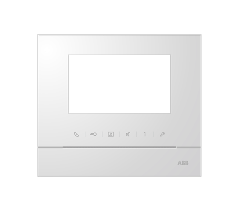 Рамка для абонентского устройства 4,3, белый глянцевый | 2TMA070130W0051 | ABB — ABB