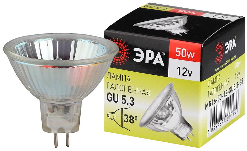 Лампа галогенная 50Вт 12В GU5.3 MR16 | C0027358 | ЭРА — ЭРА (Энергия света)