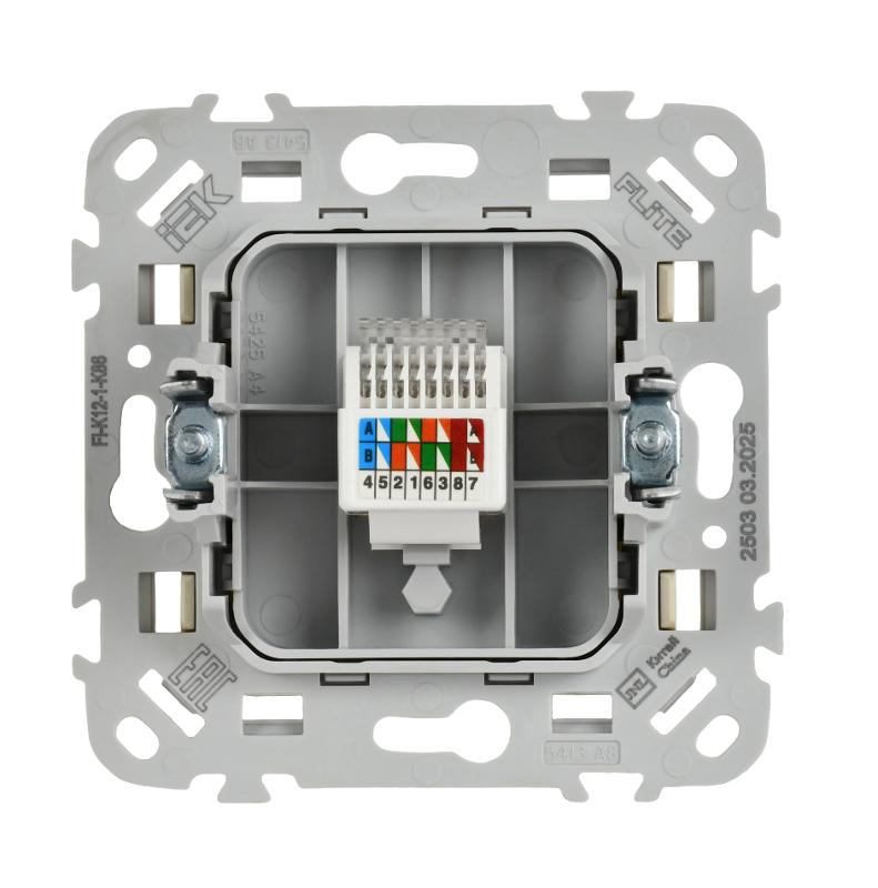 FLITE Розетка компьютерная RJ45 кат.5Е UTP РК5е-1-0-ФлСл сливочный | FI-K12-1-K86 | IEK — миниатюра 3