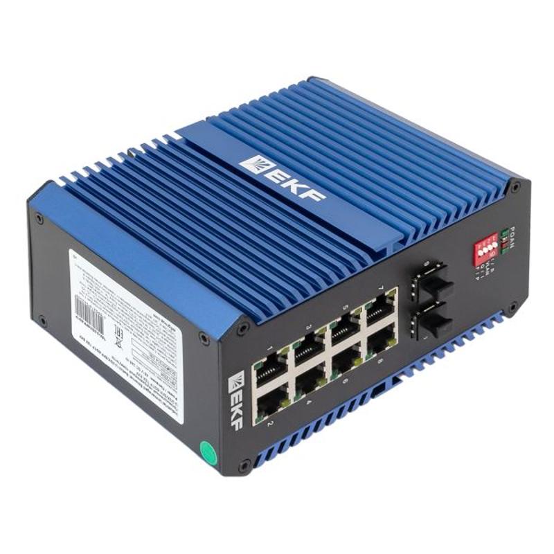 Промышленный неуправляемый коммутатор U-2GX/SFP-8GTP, 2 порта 1000Base-X SFP, 8 портов 10/100/1000Base-T(X) RJ45 c PoE, монтаж на динрейку TSX |TSX-U- — миниатюра 21
